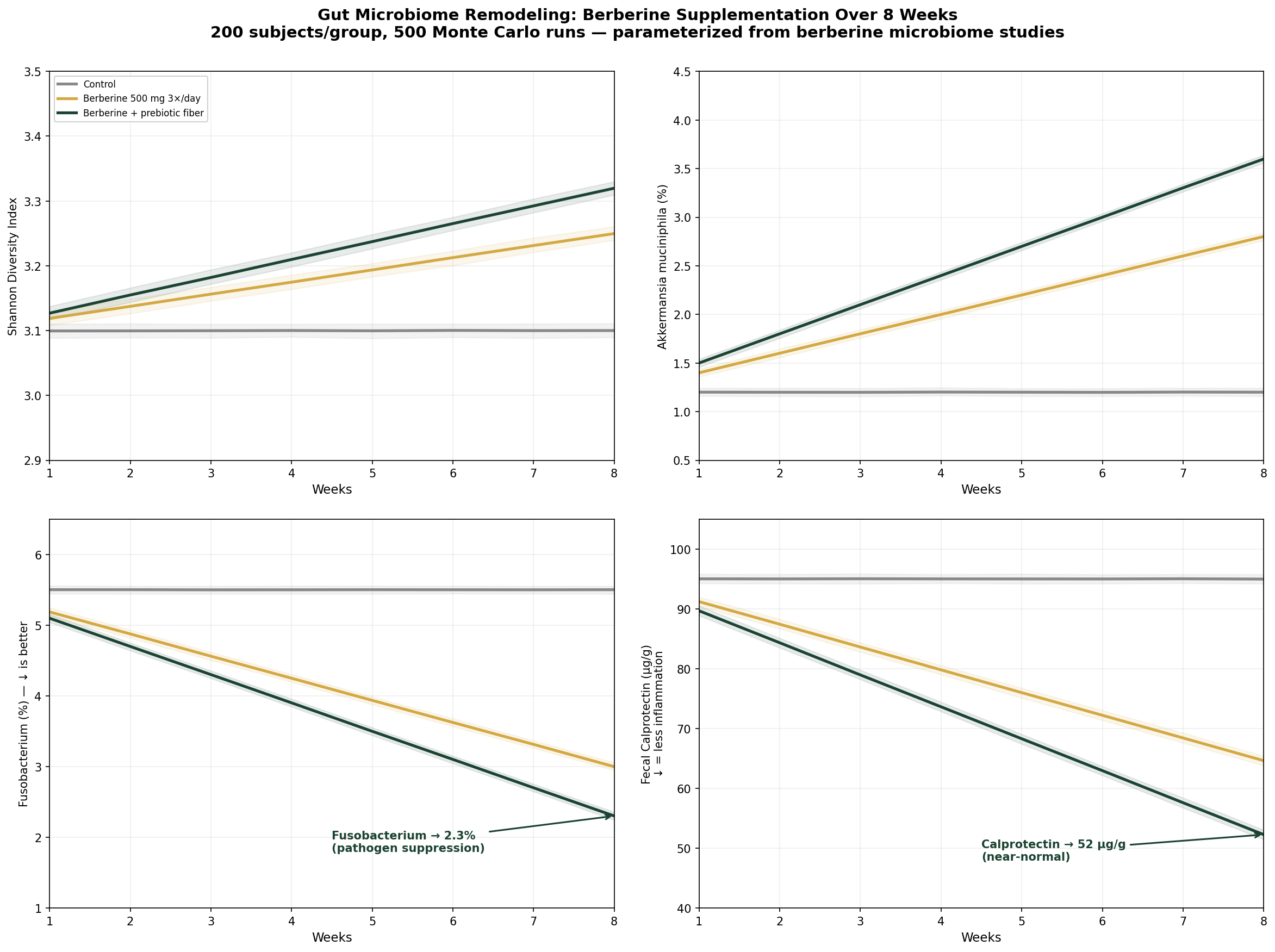 Gut microbiome simulation